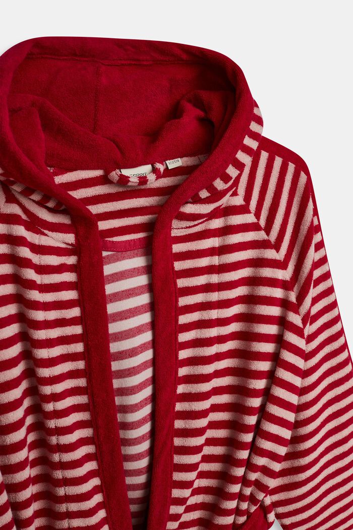Children’s bathrobe with pointed cap, RASPBERRY, detail image number 2