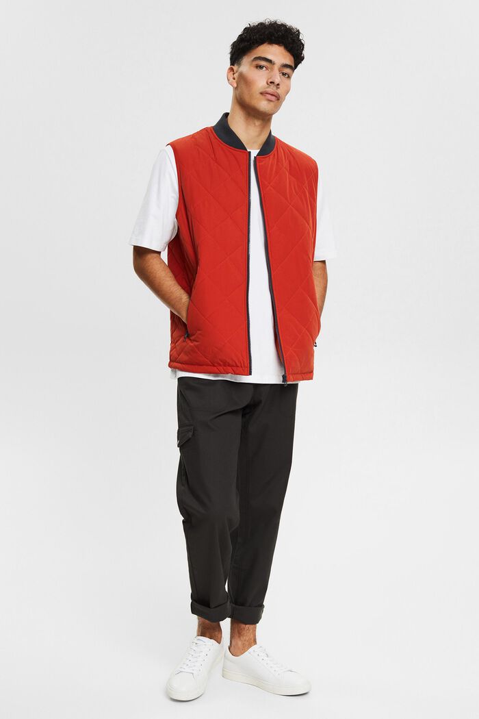 Woven Outdoor-Vest, RED ORANGE, detail image number 8