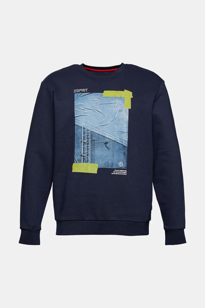 Made of recycled material: sweatshirt with a photo print, NAVY, detail image number 2