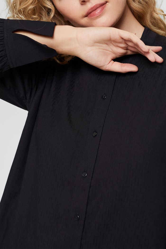 Textured pattern blouse, LENZING™ ECOVERO™, BLACK, detail image number 2