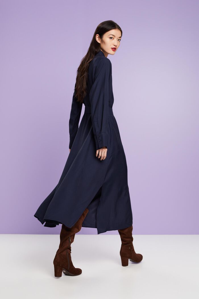 Midi Shirt Dress, LENZING™ ECOVERO™, NAVY, detail image number 1