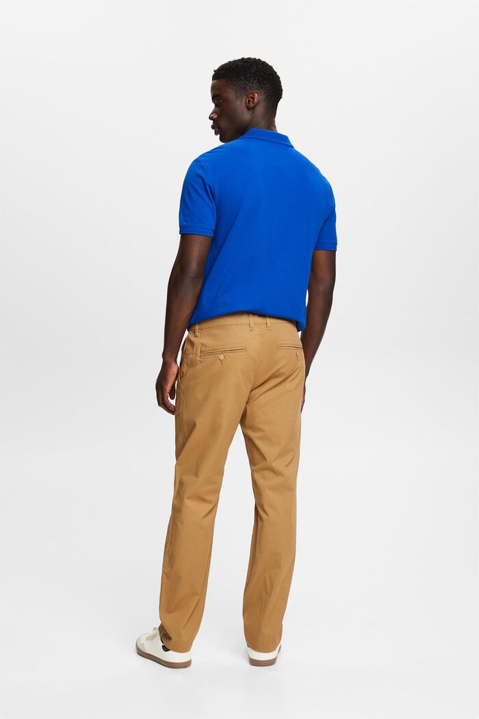 Straight chinos in organic cotton, CAMEL, detail image number 2