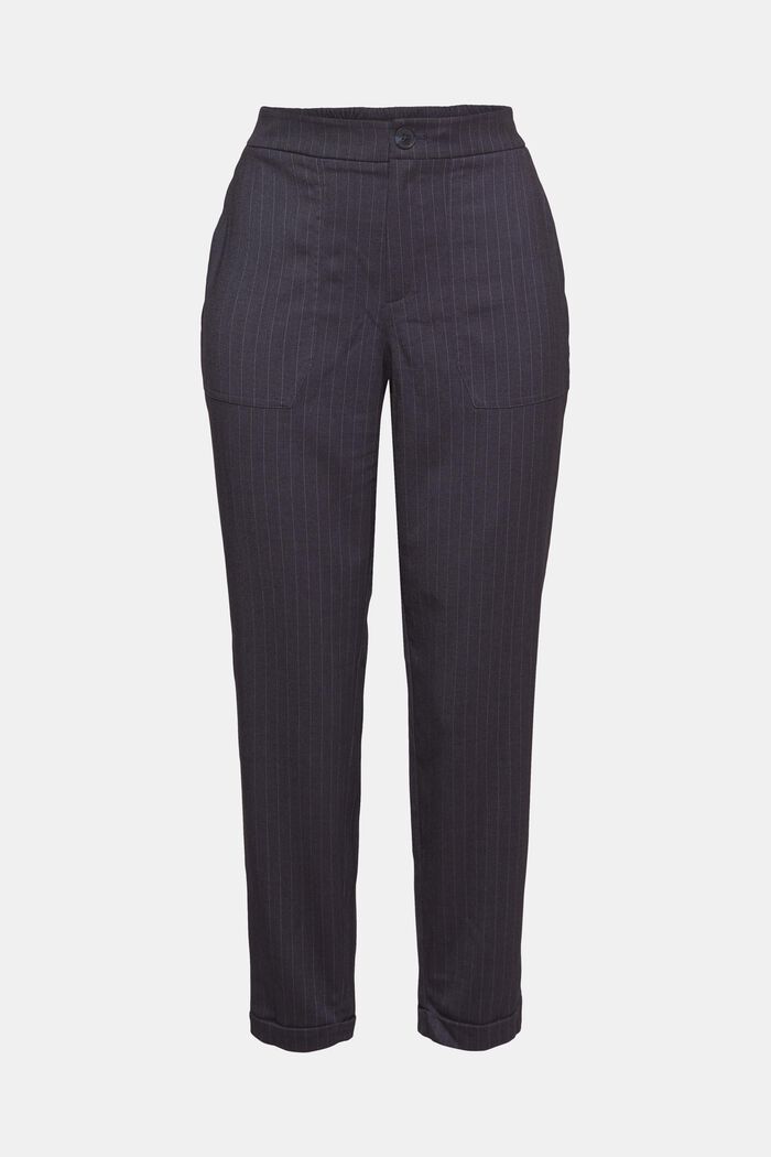 pinstripe trousers, NAVY, detail image number 2