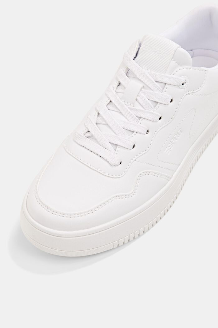 Platform sole trainers, WHITE, detail image number 4