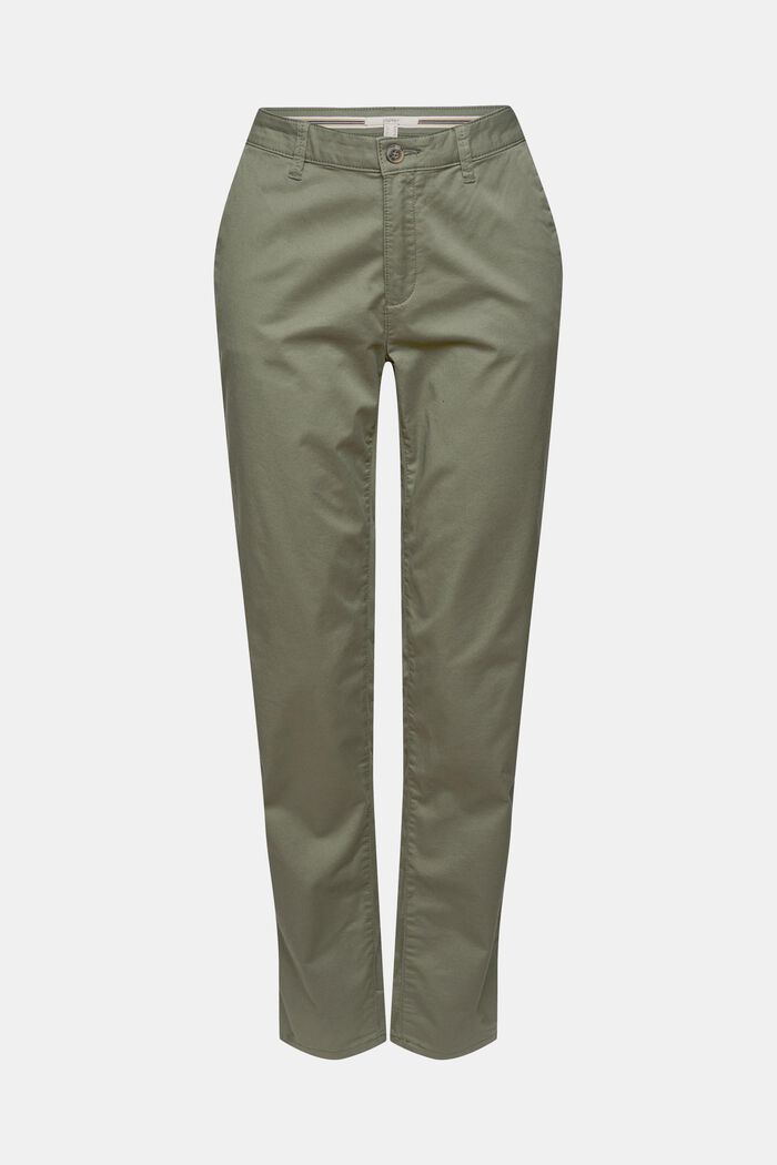 Stretch chinos with Lycra xtra life™, KHAKI GREEN, detail image number 0