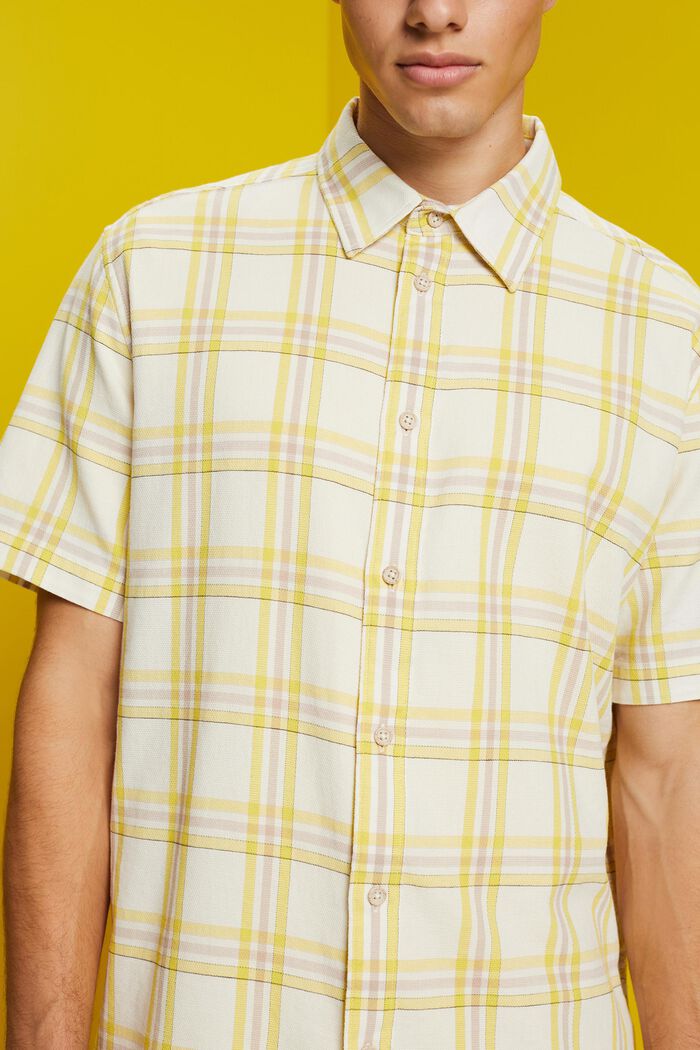 Checked short-sleeve shirt, WHITE, detail image number 4