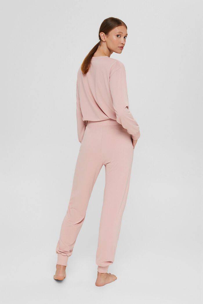 Jersey tracksuit bottoms containing TENCEL™, OLD PINK, detail image number 3