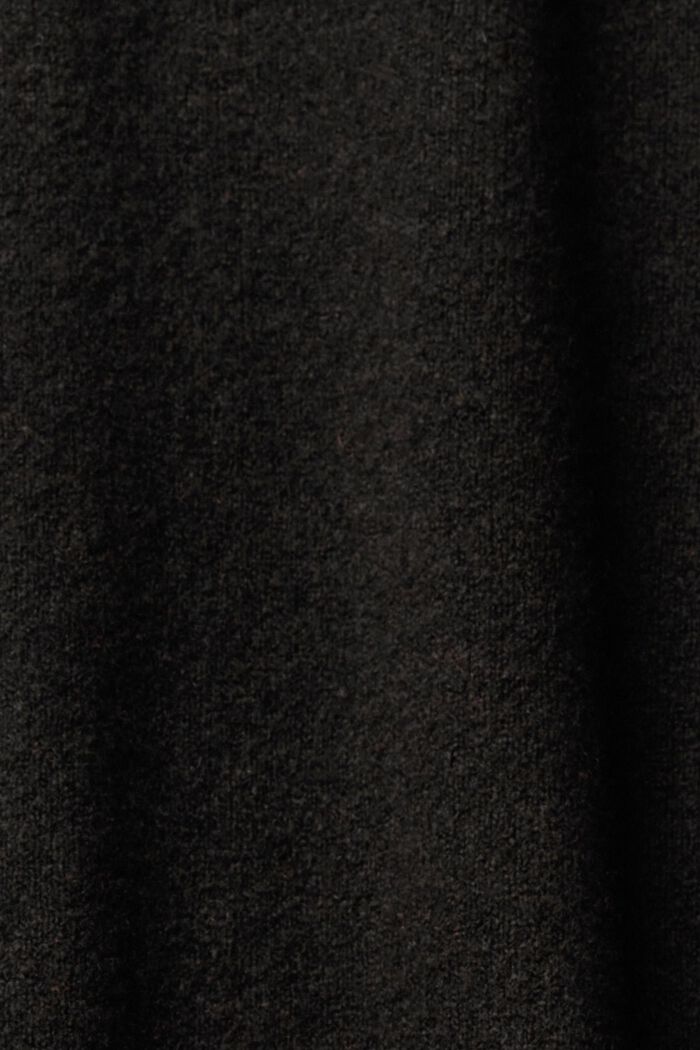 Knitted wool blend dress with mock neck, BLACK, detail image number 5