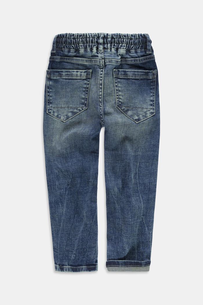 Jeans with a drawstring waistband, BLUE MEDIUM WASHED, detail image number 1