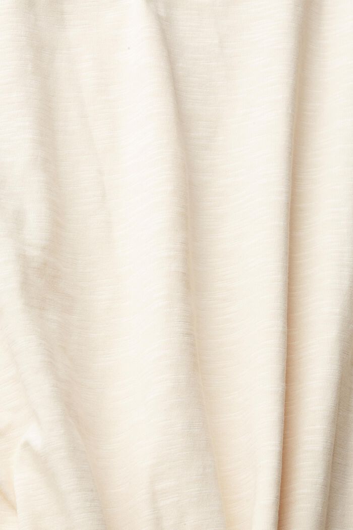 Jersey T-shirt with buttons, CREAM BEIGE, detail image number 4