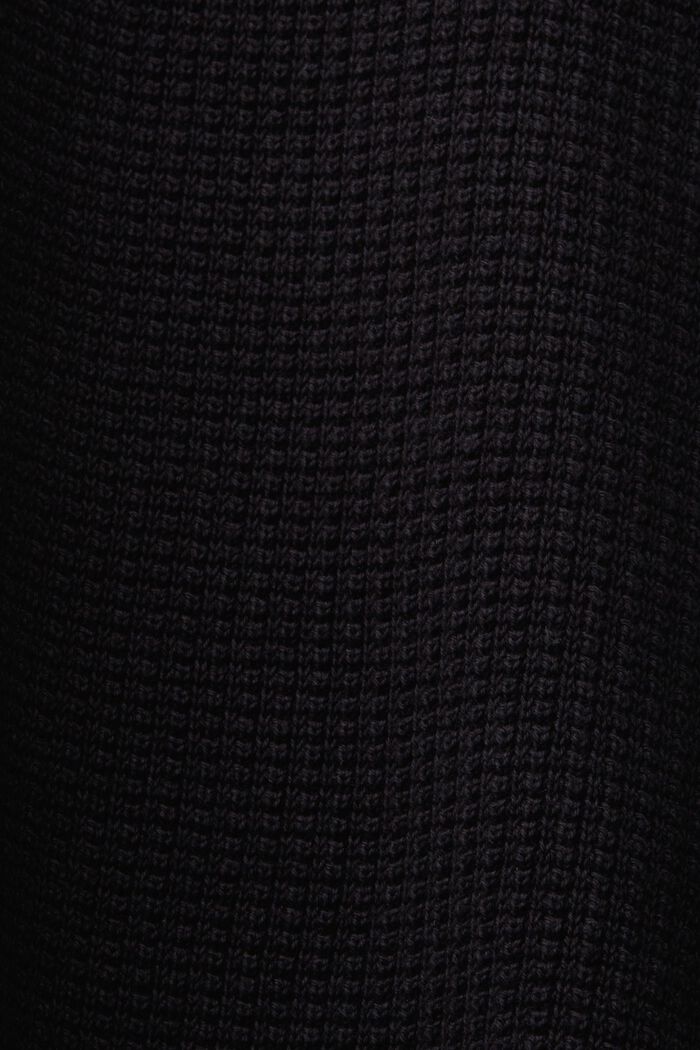Zip-neck jumper made of 100% Pima cotton, BLACK, detail image number 5