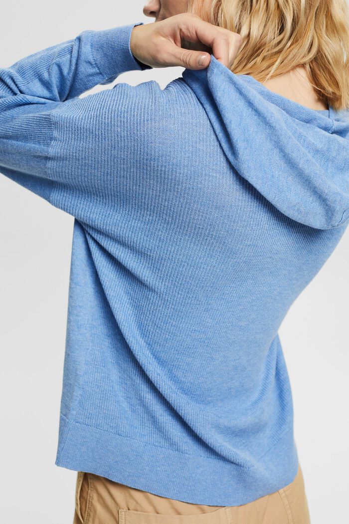 Hooded jumper, 100% cotton, LIGHT BLUE LAVENDER, detail image number 2