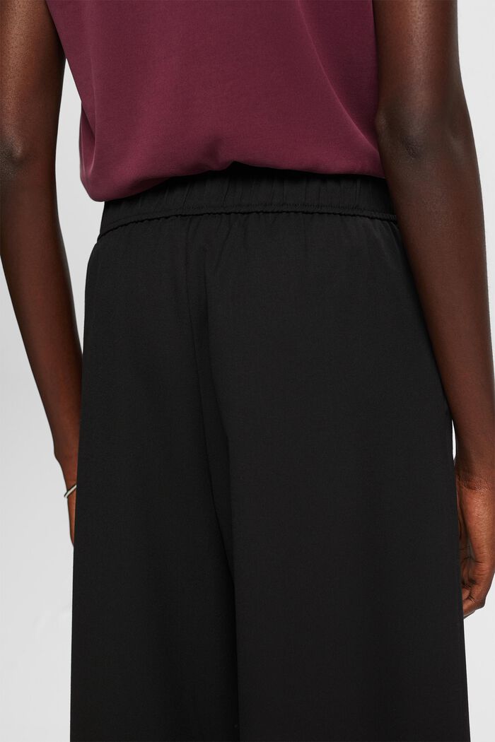 Wide leg pull-on trousers, BLACK, detail image number 4