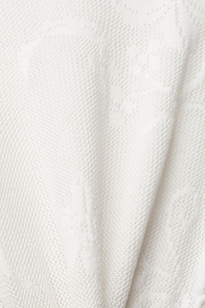 Floral pattern jumper, OFF WHITE, detail image number 4