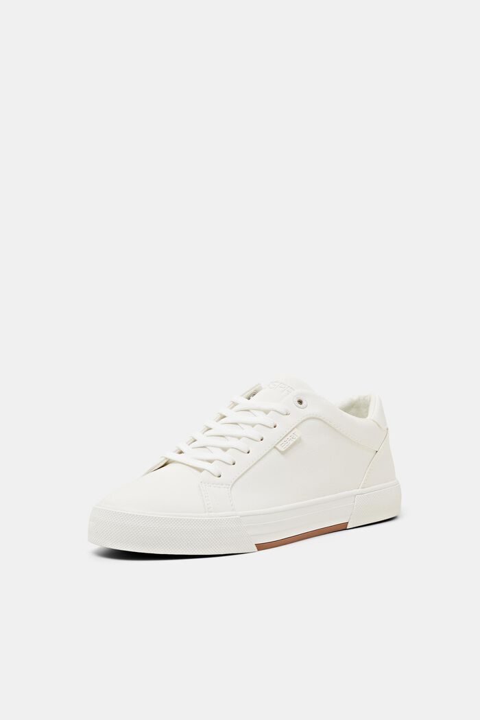 Vegan Lace-Up Sneakers, OFF WHITE, detail image number 2
