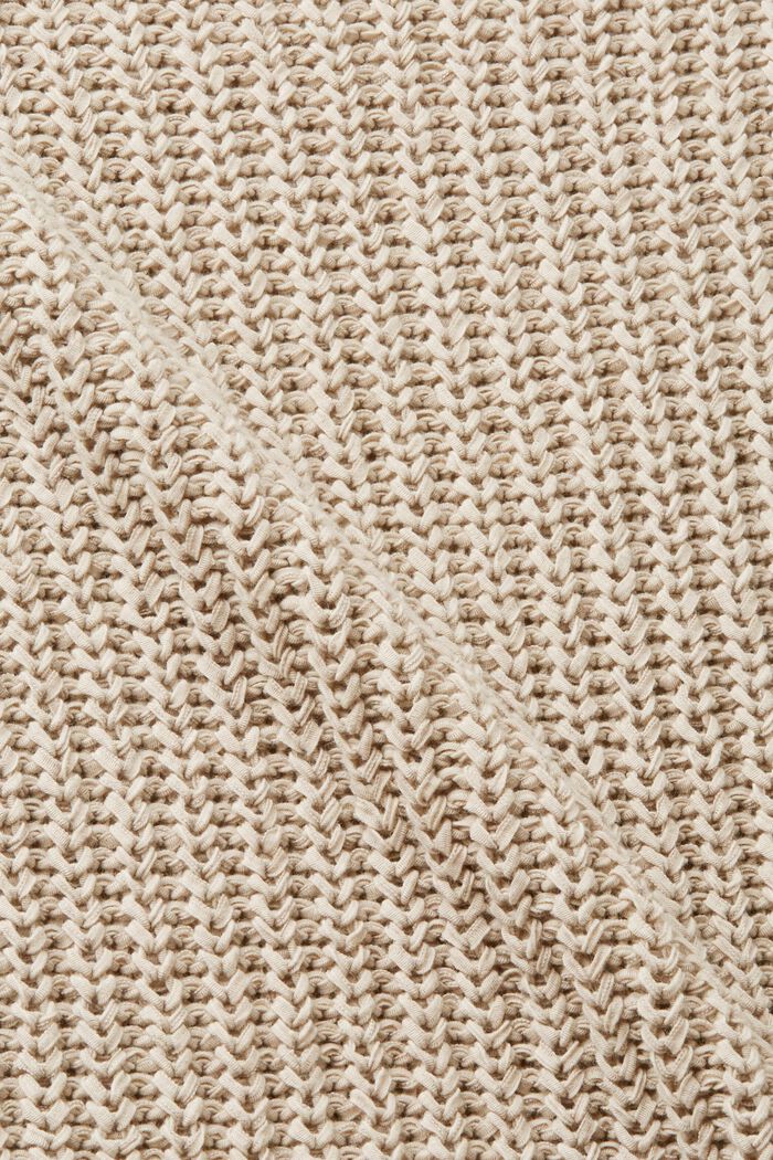 Open-Knit Sweater, LIGHT TAUPE, detail image number 5