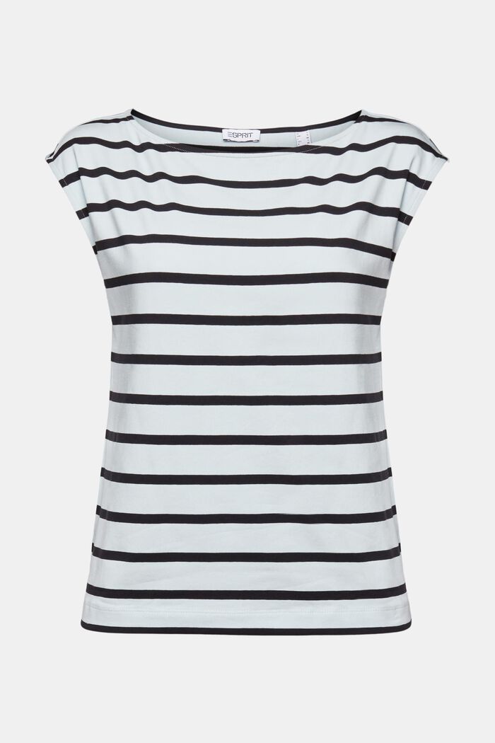 Striped Sleeveless T-Shirt, LIGHT BLUE, detail image number 7