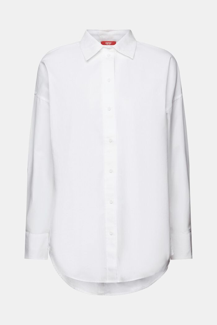 Oversized Shirt Blouse, WHITE, detail image number 6