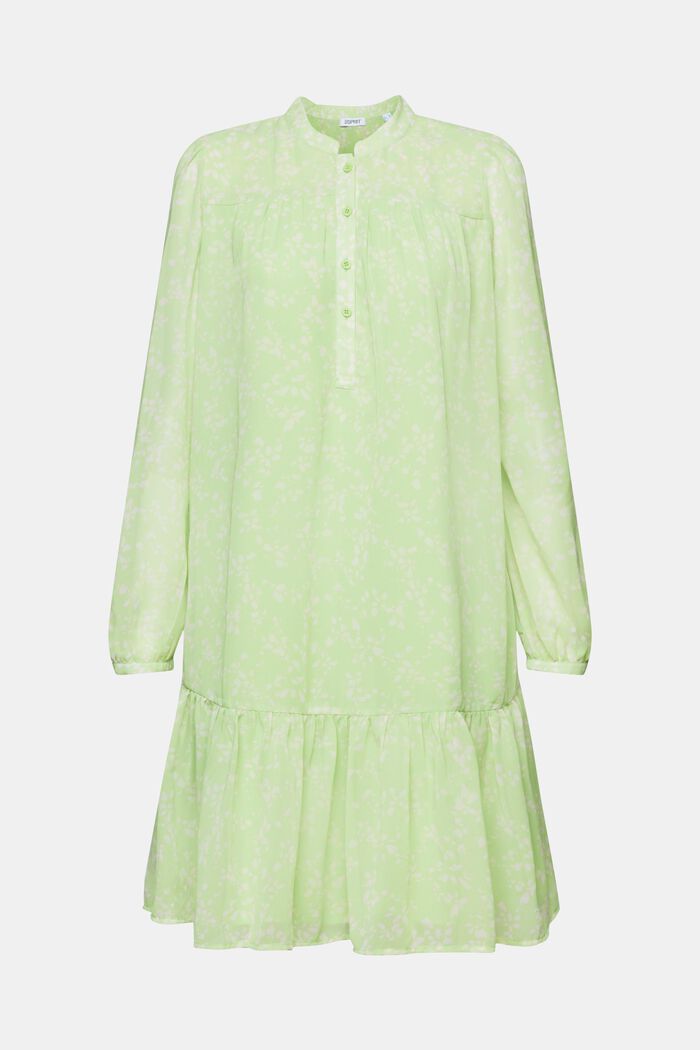Printed Chiffon Mini Dress, LIGHT GREEN, detail image number 7