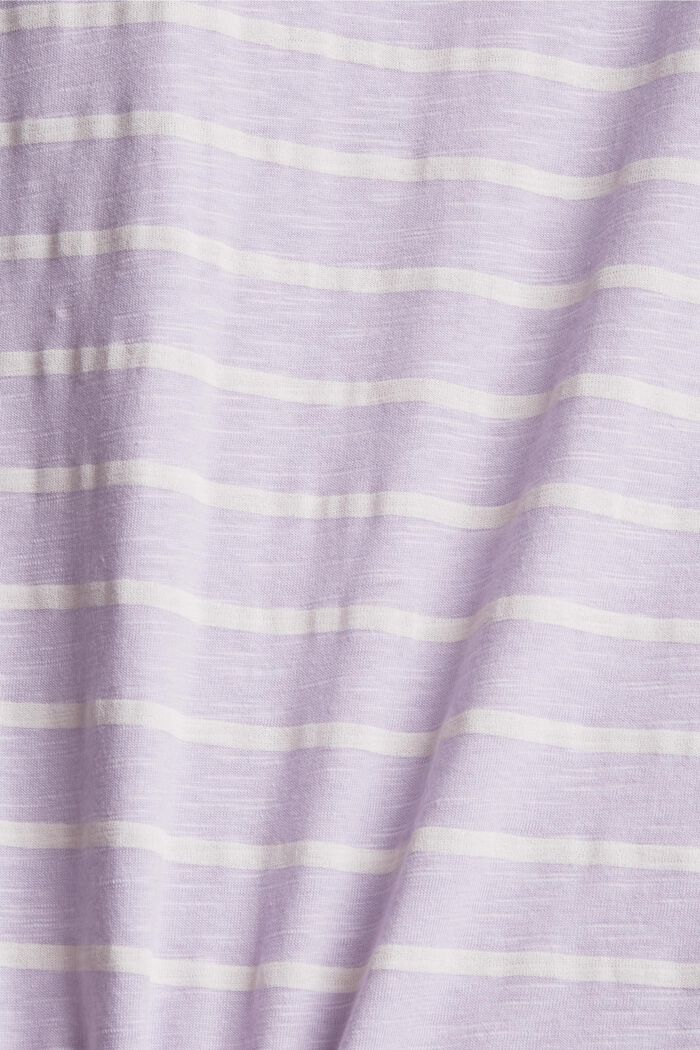 Striped long sleeve top with a hood, LILAC, detail image number 4