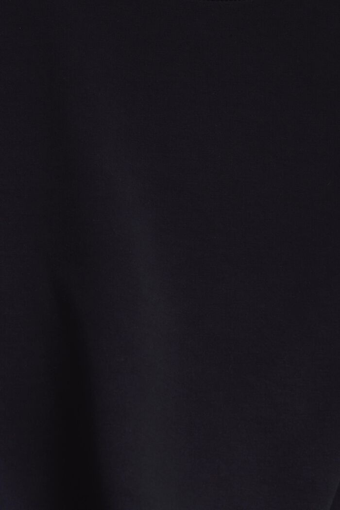 Containing TENCEL™: sweatshirt with side slits, BLACK, detail image number 4
