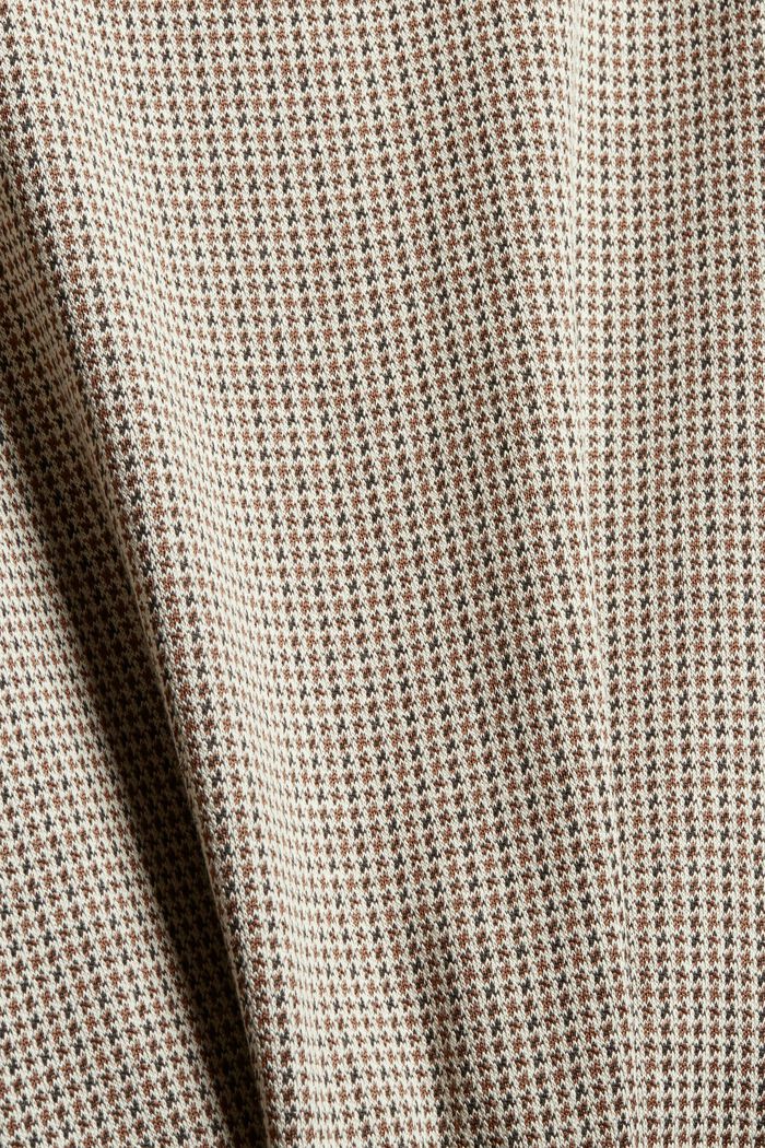 Recycled: jersey dress with a houndstooth pattern, CAMEL, detail image number 4