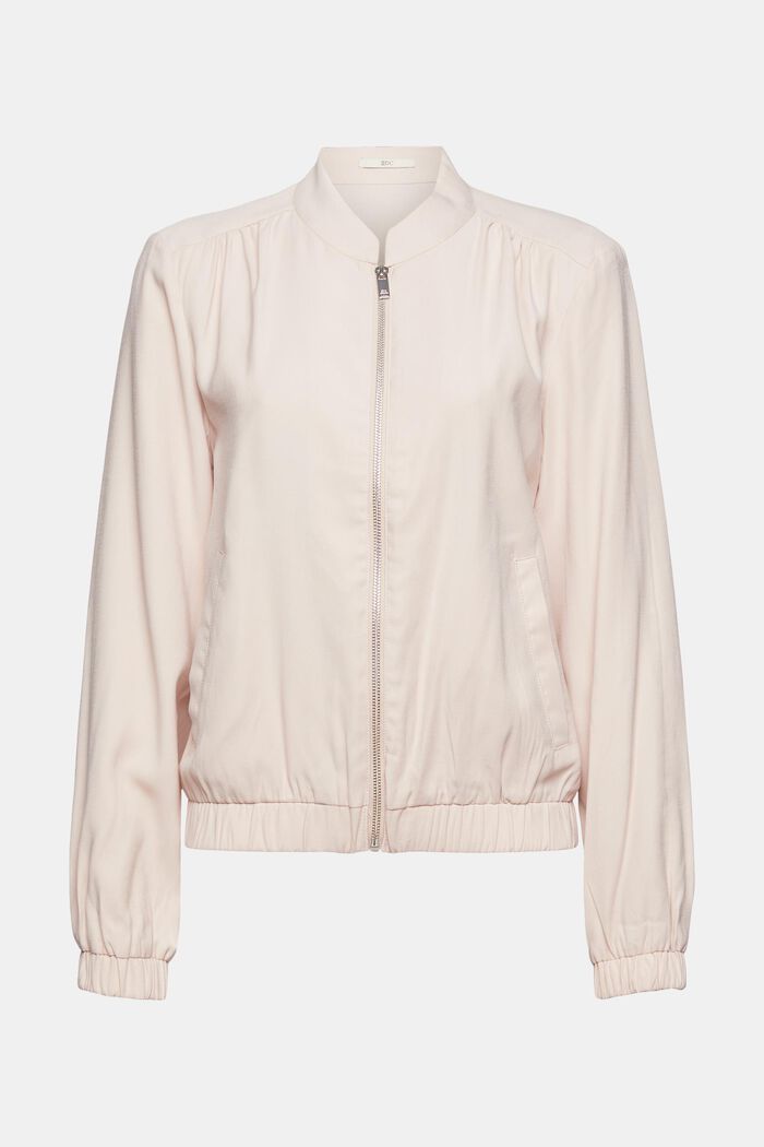 Unlined bomber jacket, DUSTY NUDE, overview