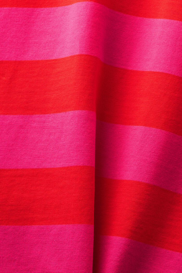 Striped Embroidered Logo T-Shirt, RED, detail image number 4