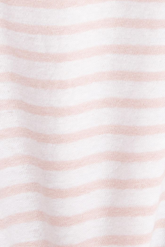 With linen: striped T-shirt, LIGHT PINK, detail image number 4