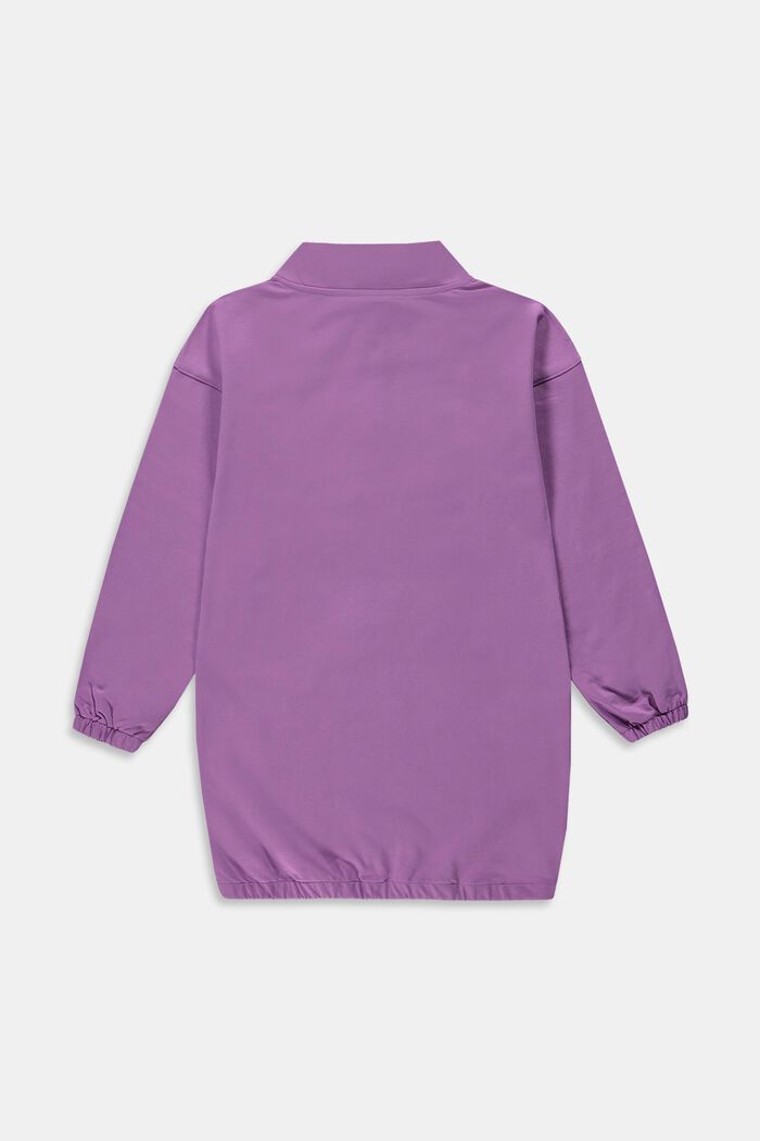 Sweatshirt dress with statement print pocket, PURPLE, detail image number 1