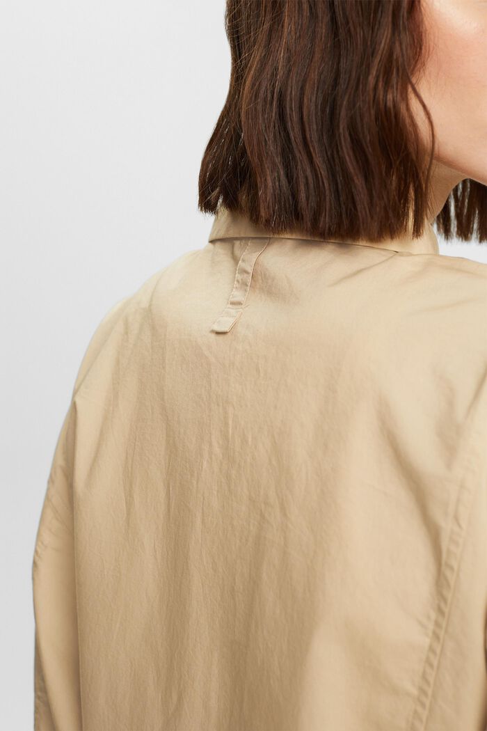 Button-Down Cotton Shirt, SAND, detail image number 4