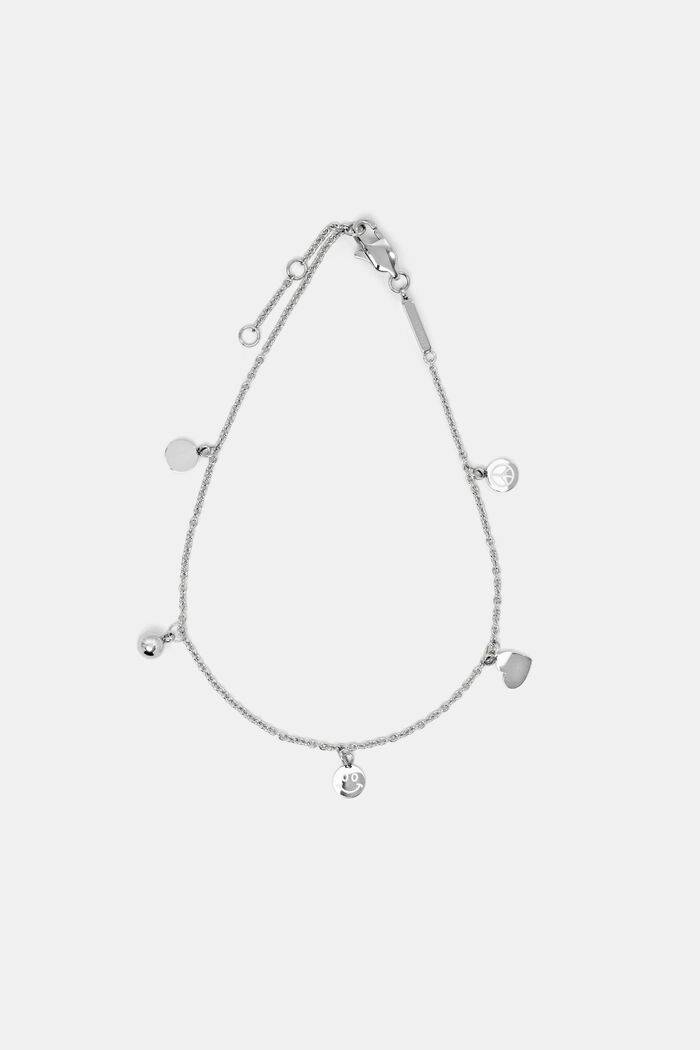 Lucky charms anklet, stainless steel, SILVER, detail image number 0