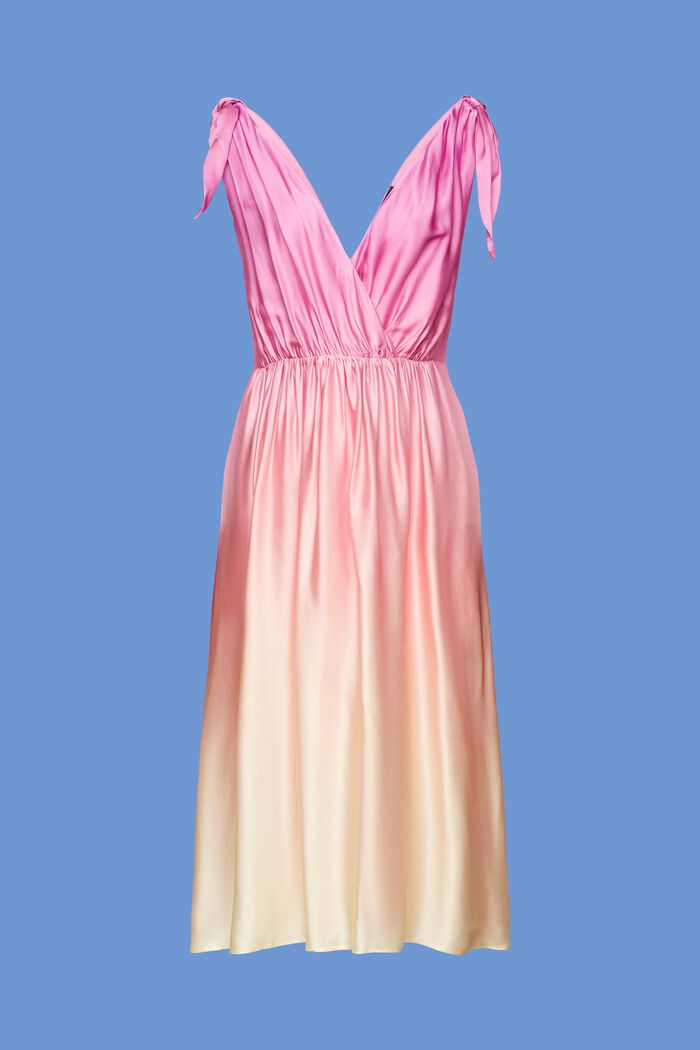 Patterned midi dress, LENZING™ ECOVERO™, PASTEL YELLOW, detail image number 7