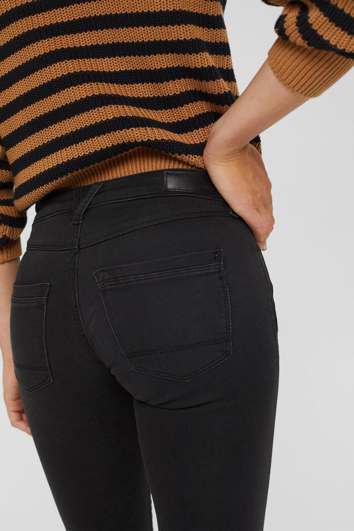 Black denim jeans in comfortable tracksuit fabric, BLACK DARK WASHED, detail image number 5