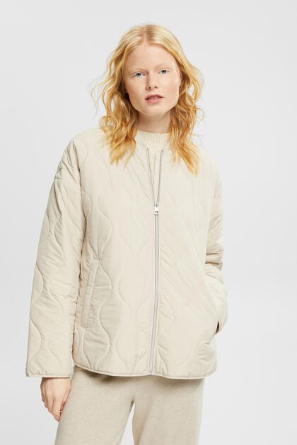Ultra lightweight quilted bomber jacket