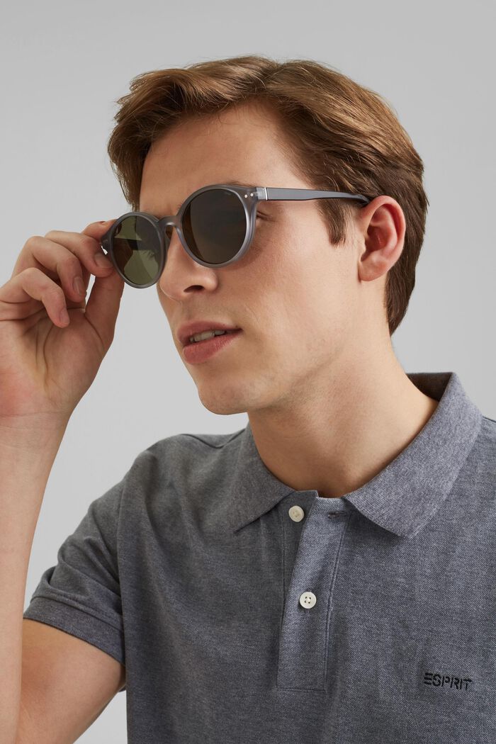Sunglasses with round lenses, GRAY, detail image number 2