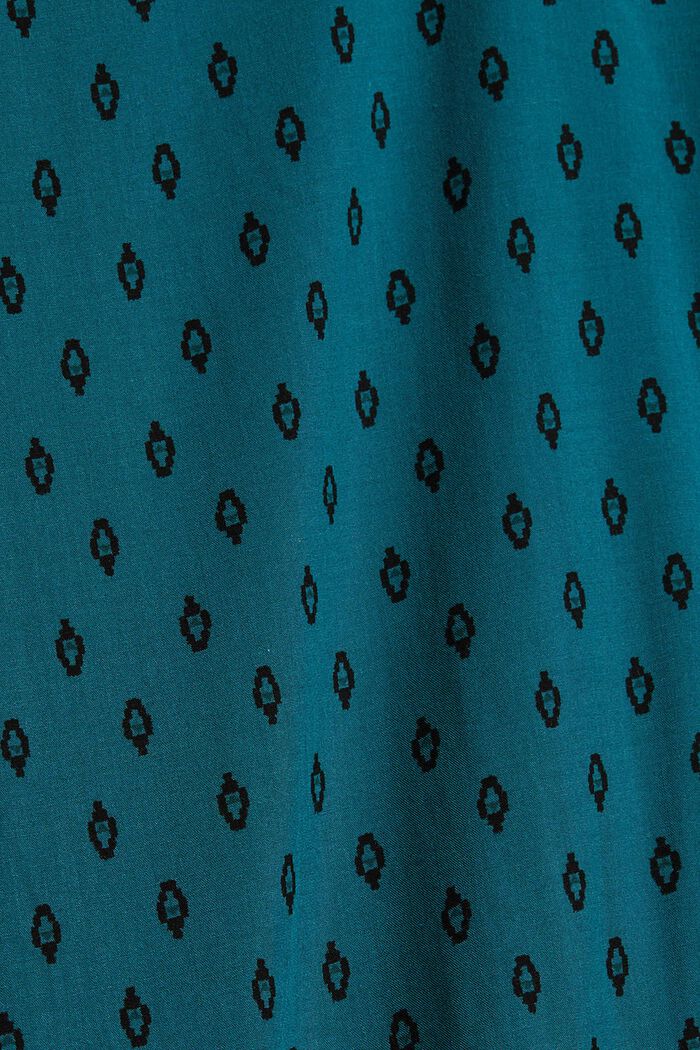 Print blouse with LENZING™ ECOVERO™, EMERALD GREEN, detail image number 4