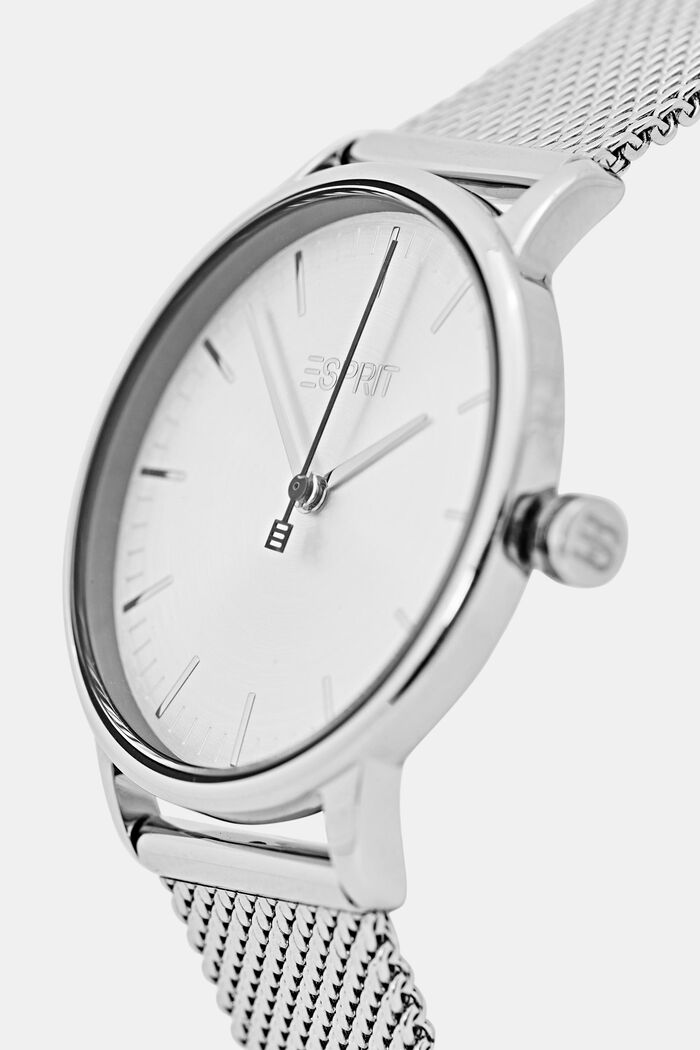 Stainless steel watch with a replaceable strap, SILVER, detail image number 1