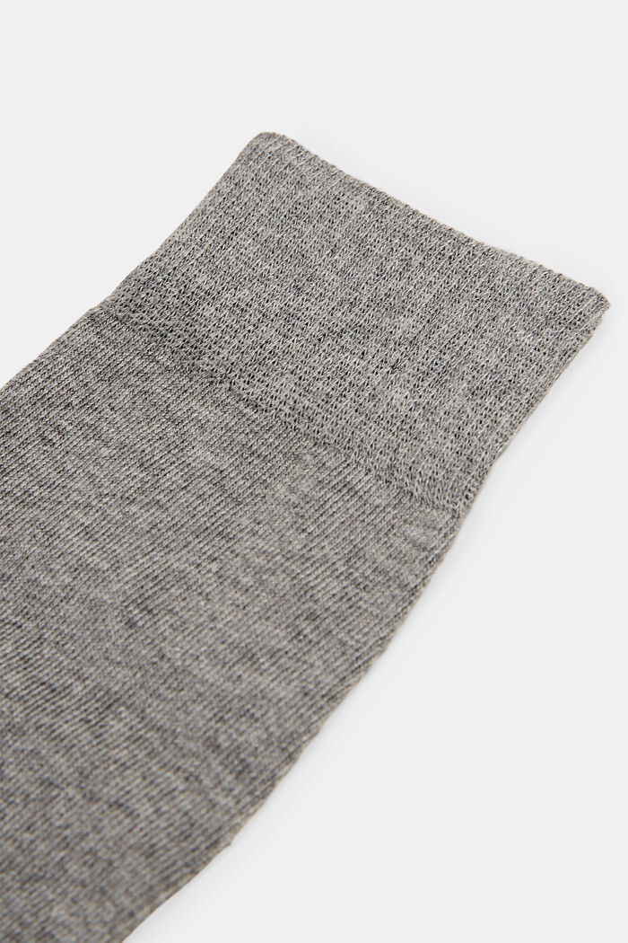 Knee-high socks made of blended cotton, LIGHT GREY MELANGE, detail image number 1