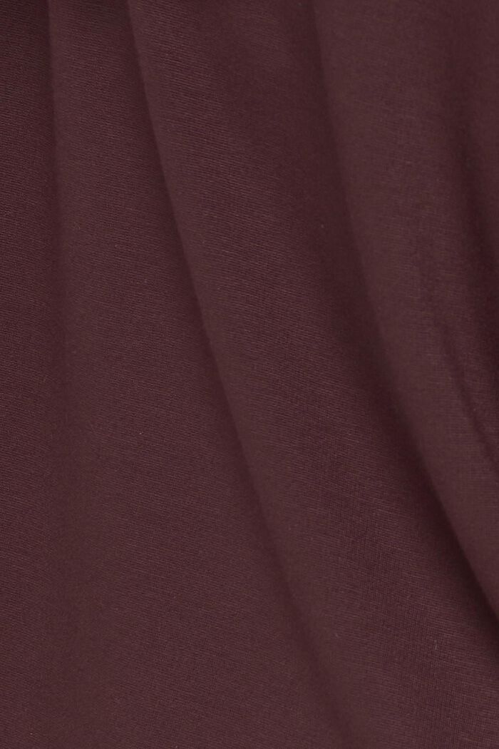 Hoodie with velvet ties, LENZING™ ECOVERO™, BORDEAUX RED, detail image number 4