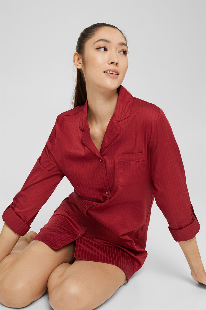 100% cotton nightshirt, CHERRY RED, detail image number 7
