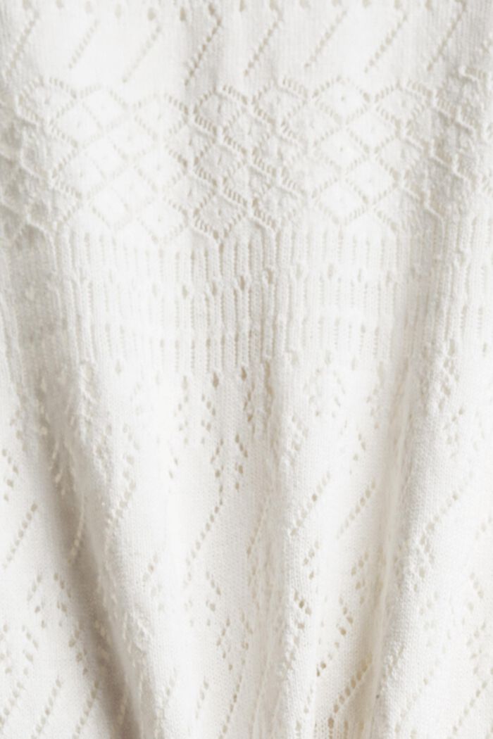 Made of blended linen: crocheted lace cardigan, OFF WHITE, detail image number 3
