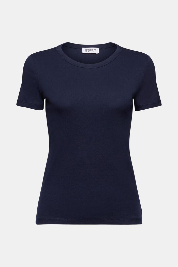 Cotton Short-Sleeve T-Shirt, NAVY, detail image number 5