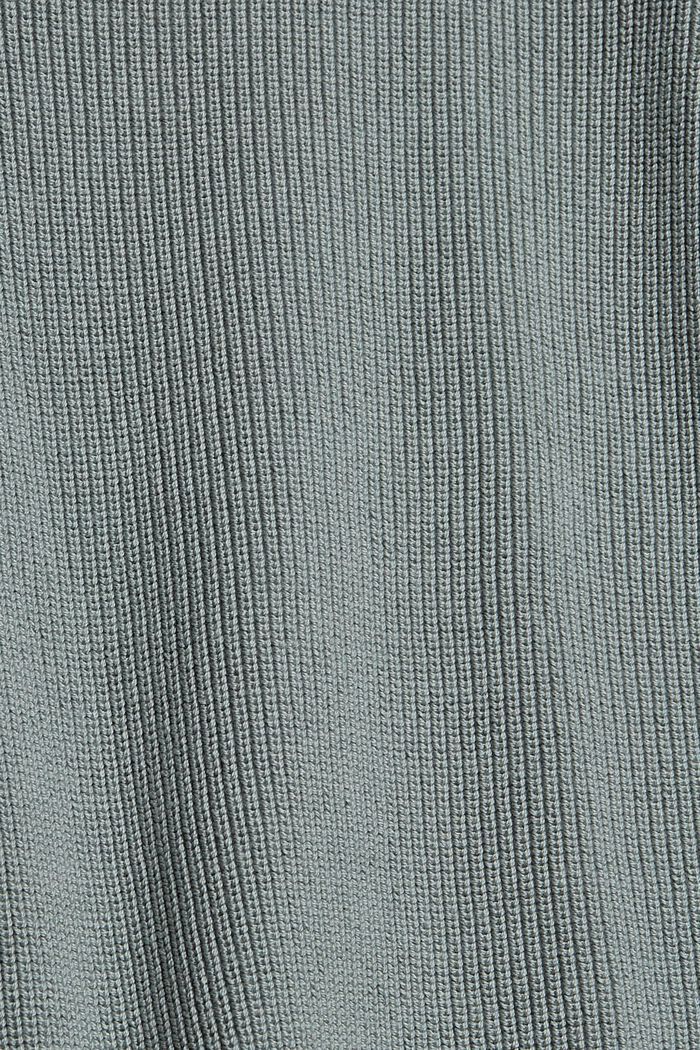 Knitted jumper made of 100% cotton, DUSTY GREEN, detail image number 4