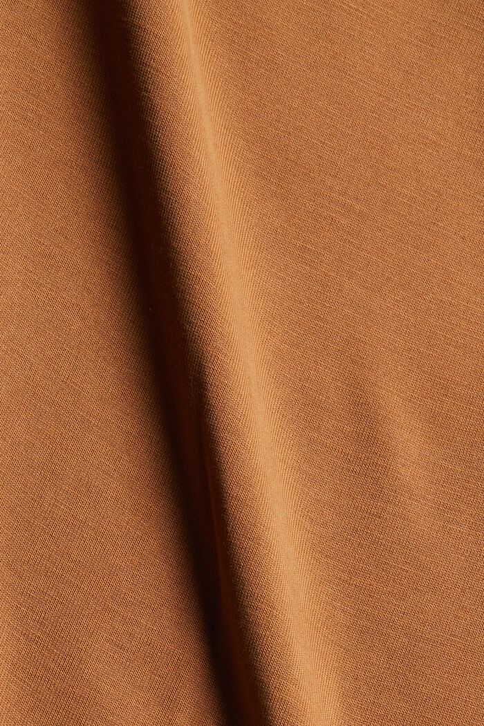 Long sleeve top made of a LENZING™ ECOVERO™ blend, TOFFEE, detail image number 4