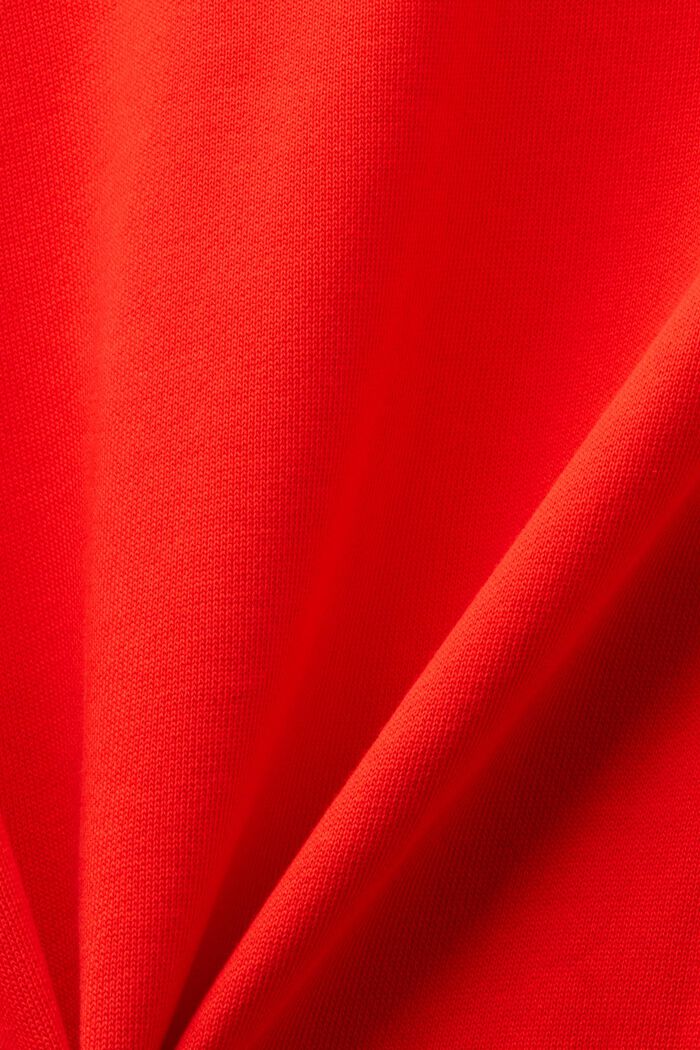 Hooded Oversized Sweat Dress, RED, detail image number 5