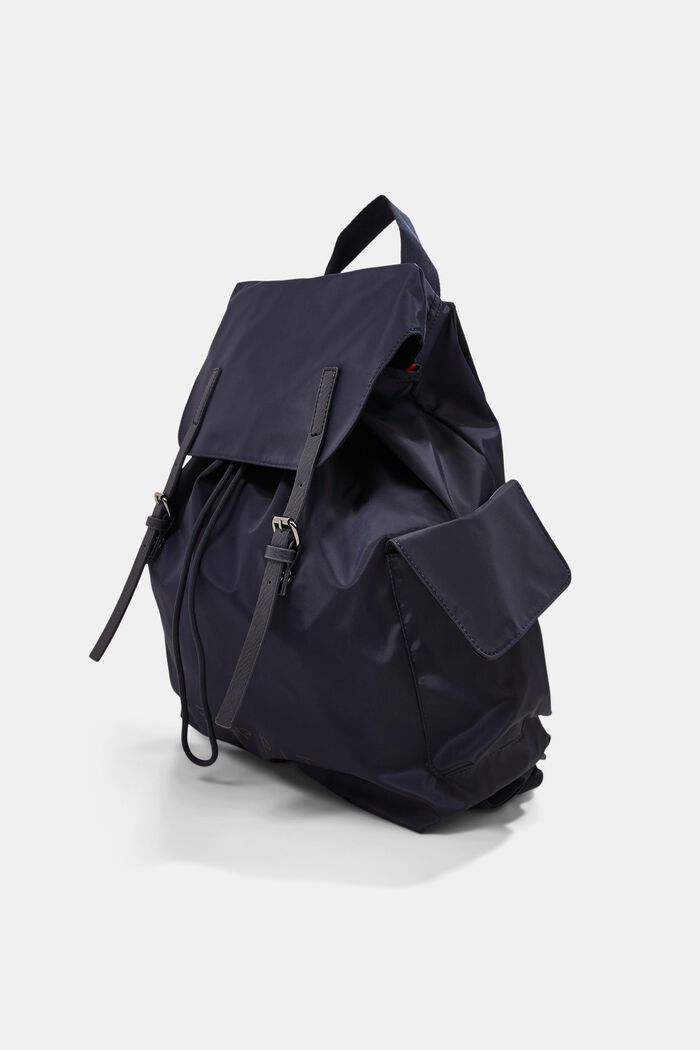 Made of recycled material: backpack with side compartments, NAVY, detail image number 2