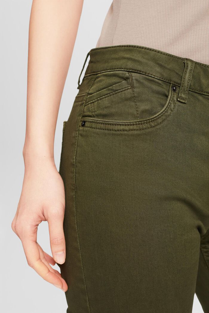 Capri trousers, KHAKI GREEN, detail image number 4