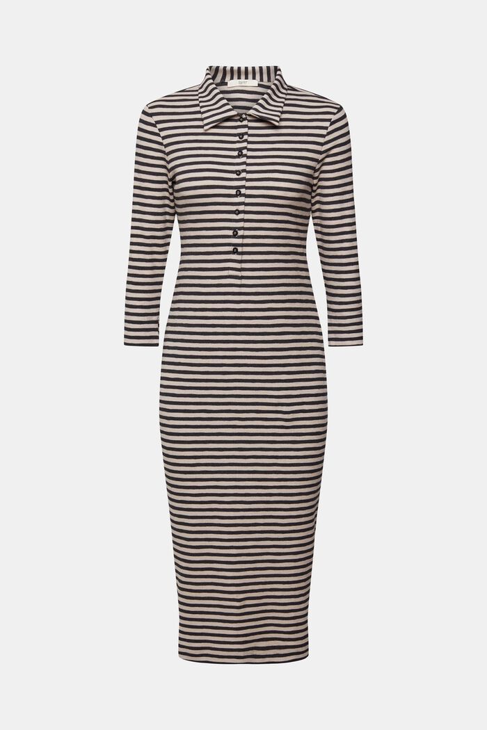 Striped polo dress, LIGHT TAUPE, detail image number 6