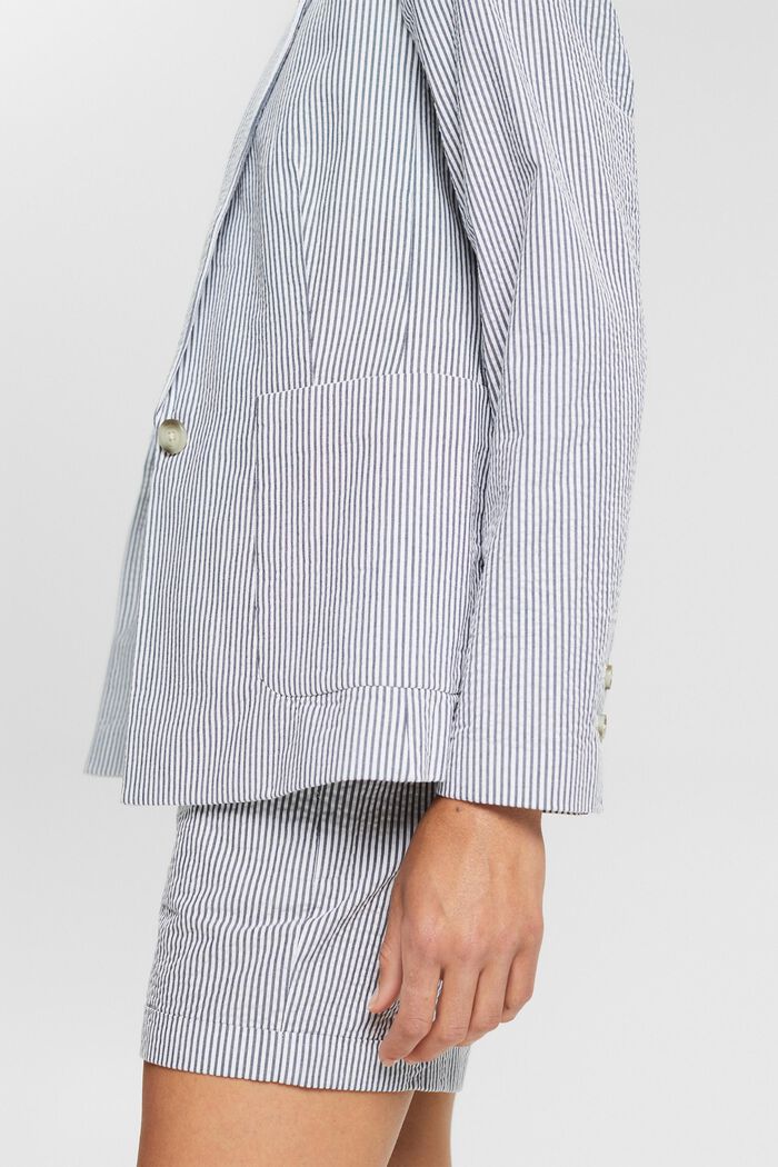 Striped one-button blazer, WHITE, detail image number 2